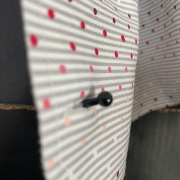 Steven Land Button Shirt Mens 18-1/2 34/35 Big Tall Multi Color Pattern Cotton - Picture 8 of 9